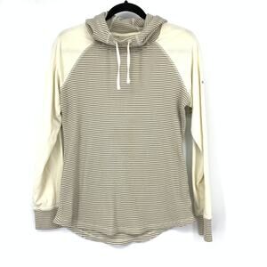 Columbia Hooded Pullover Waffle Knit Lightweight Hoodie Womens Size Large